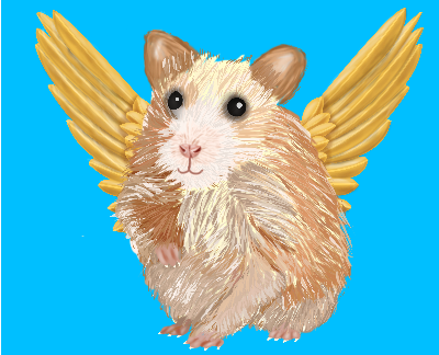 Hamster with wings